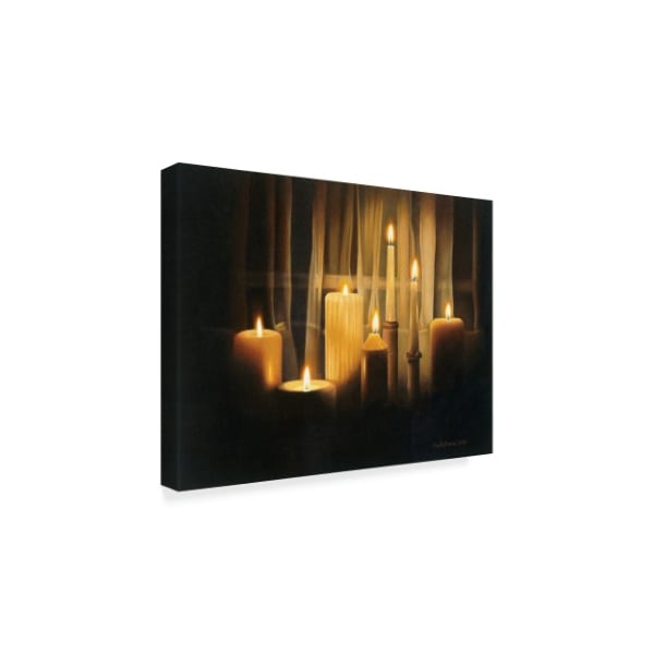 Cecile Baird 'Burning Bright Large Candles' Canvas Art,14x19